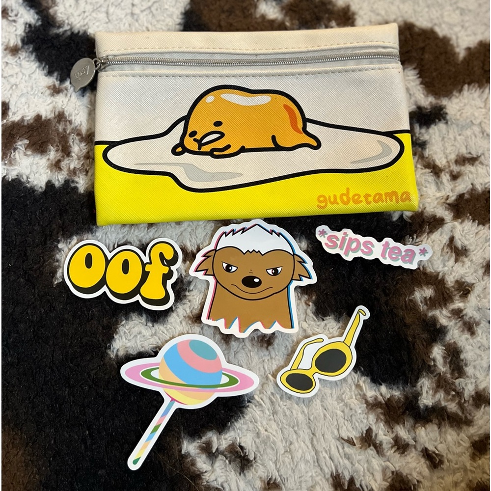 Ipsy bag with stickers